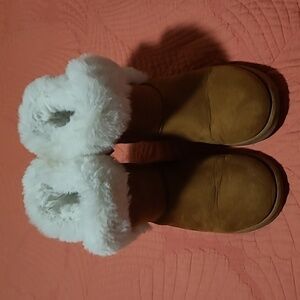 Juicy Couture King suede fur ankle boots, size 8